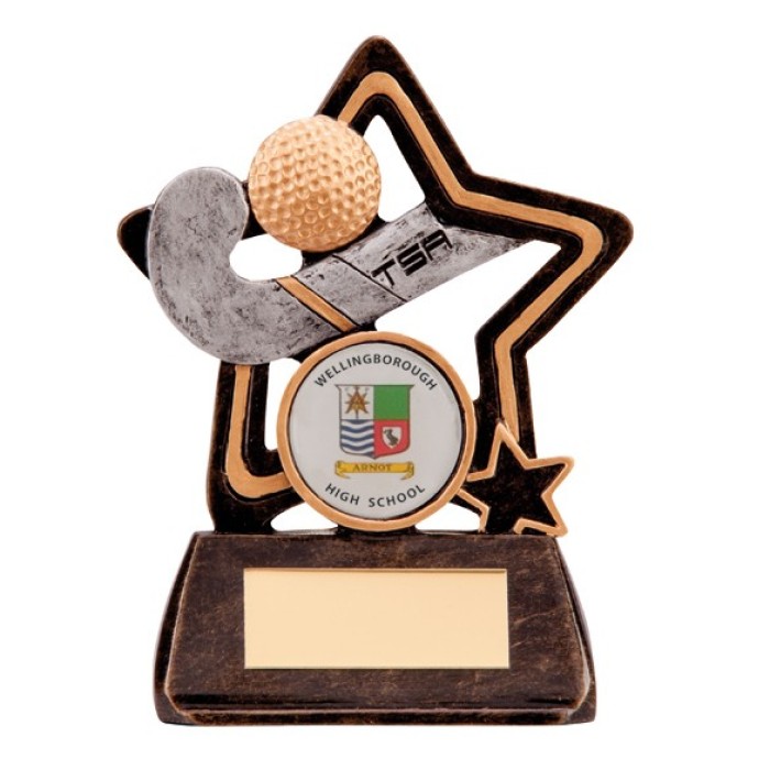 HOCKEY LITTLE STAR RESIN TROPHY - 105MM